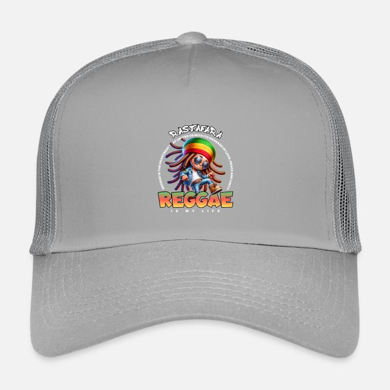 Dessin animé Reggae Vibes Rastafari Casquette trucker enfant