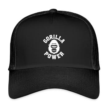 Kraft: Reine Stärke & Primatenwächter - Kinder Trucker-Cap - Schwarz/Schwarz - Vorne