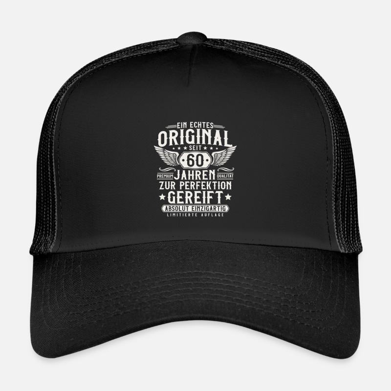 60. Geburtstag 60 Jahre Vintage Retro Geschenk - Kinder Trucker-Cap - Schwarz/Schwarz