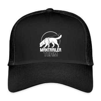 Golden Retriever Mantrailer Team Hundesport Hunde  - Kinder Trucker-Cap - Schwarz/Schwarz - Vorne