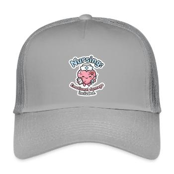 Krankenschwester Spruch lustig – Kawaii Pflege - Kinder Trucker-Cap - Hellgrau - Vorne