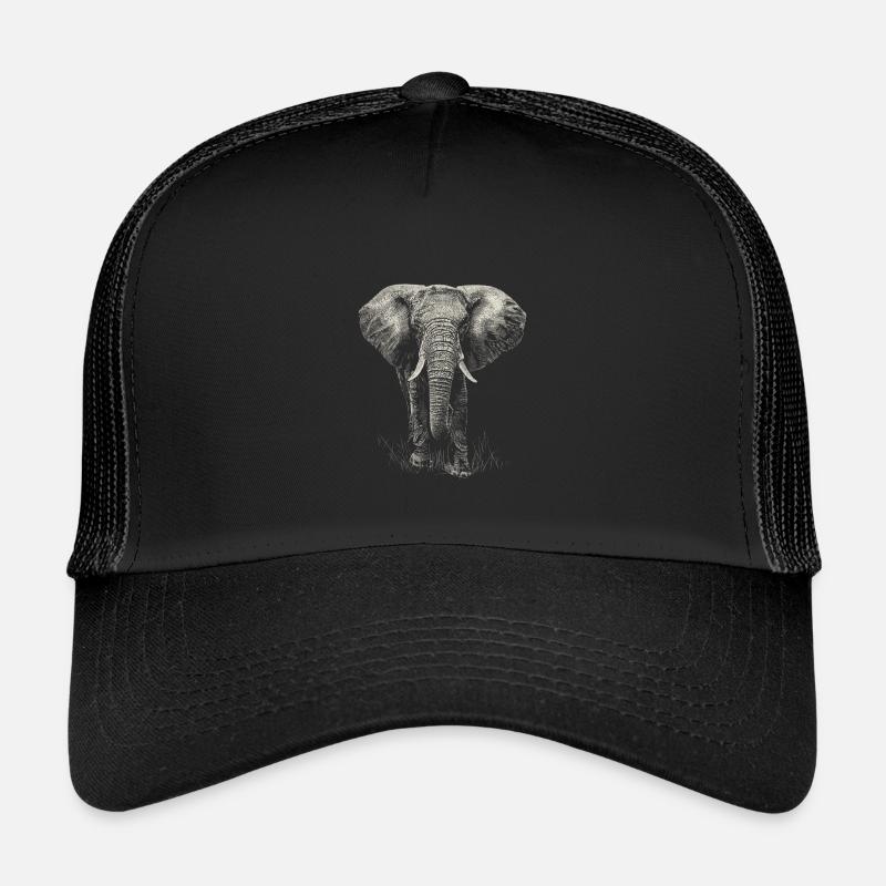 Elephant - Kids’ Trucker Cap - black/black