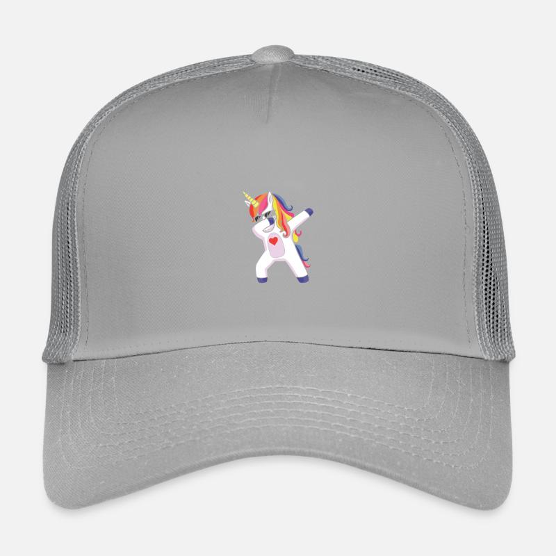 Dabbing Einhorn Sonnenbrille & Herz Kinder Trucker-Cap