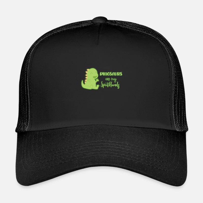 Dinosaurier - Kinder Trucker-Cap - Schwarz/Schwarz