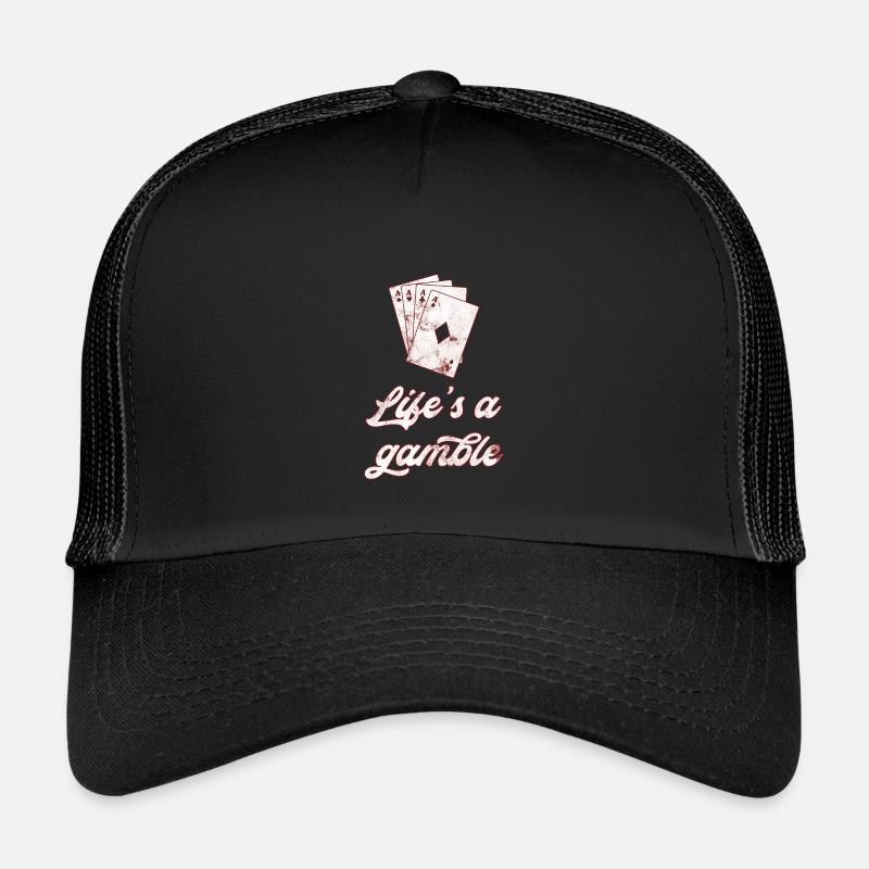 Poker - Kinder Trucker-Cap - Schwarz/Schwarz
