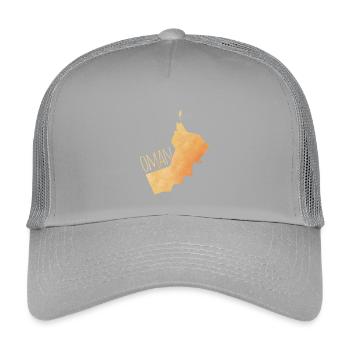 Oman - Kinder Trucker-Cap - Hellgrau - Vorne