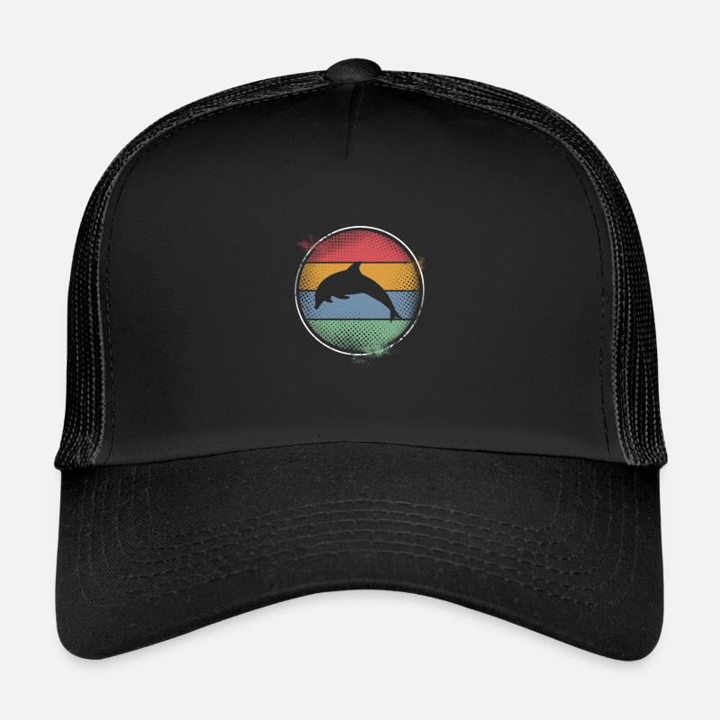 Delfin - Kinder Trucker-Cap - Schwarz/Schwarz