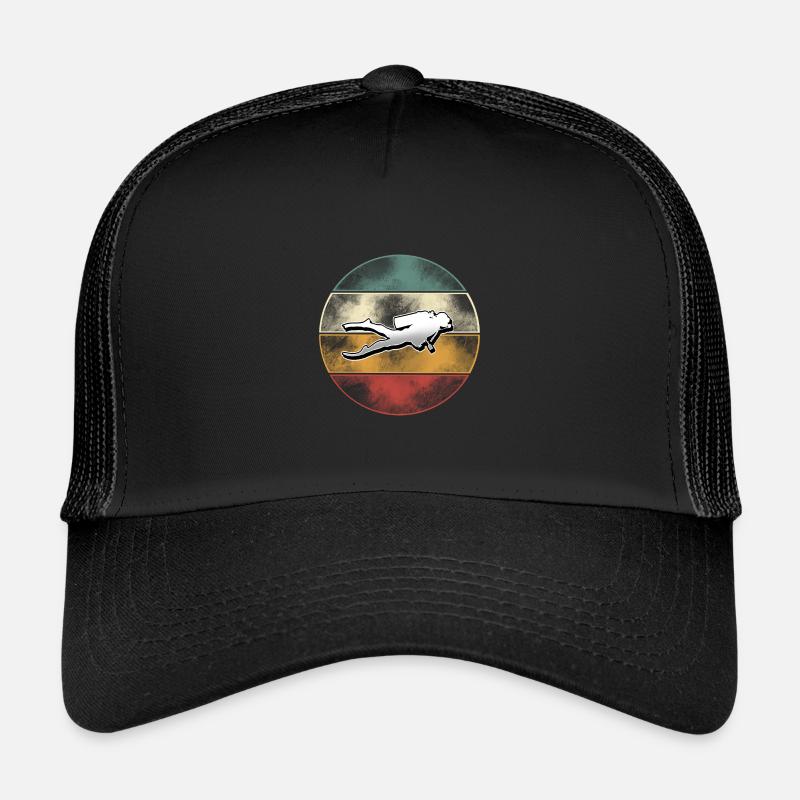 Taucher Tauchen - Kinder Trucker-Cap - Schwarz/Schwarz