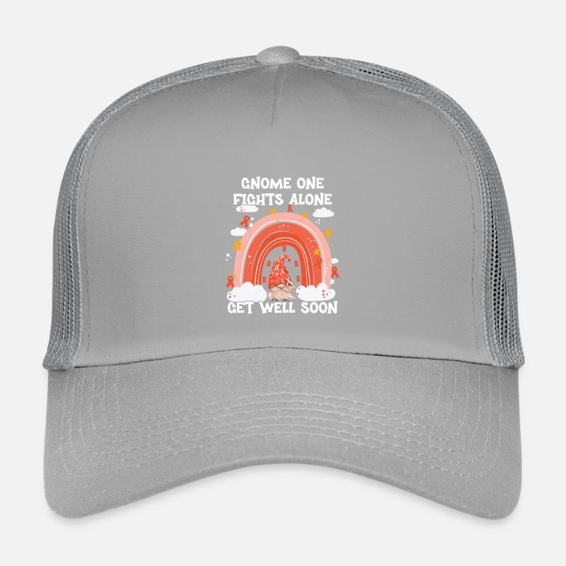 Gnome One Fights Alone Leukemia Kinder Trucker-Cap