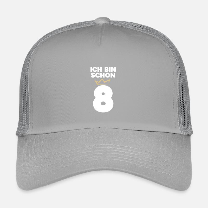 8 Geburtstag - 8 Jahre mit Krone Kinder Trucker-Cap