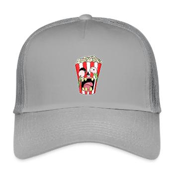 Popcorn Zombie Horror - Kids’ Trucker Cap - light grey - Front