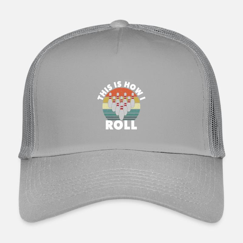So rolle ich Retro Bowling Bowler Kinder Trucker-Cap