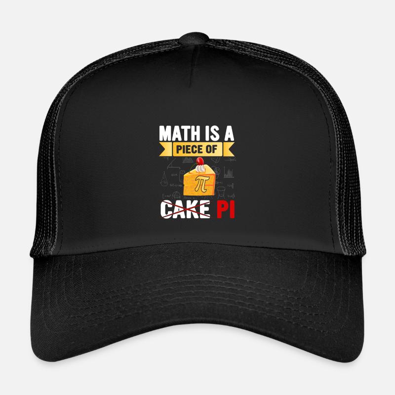 Math Pie Cake Illustration - Kids’ Trucker Cap - black/black
