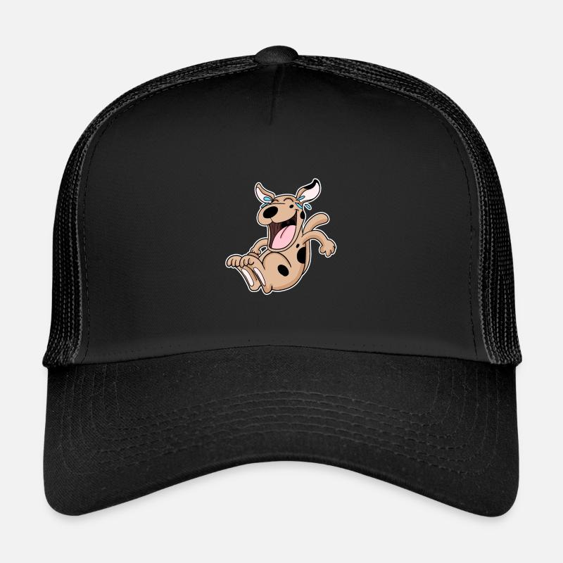 Lachender Hund - Kinder Trucker-Cap - Schwarz/Schwarz