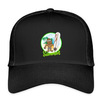 Sommer 2023 - Kinder Trucker-Cap - Schwarz/Schwarz - Vorne
