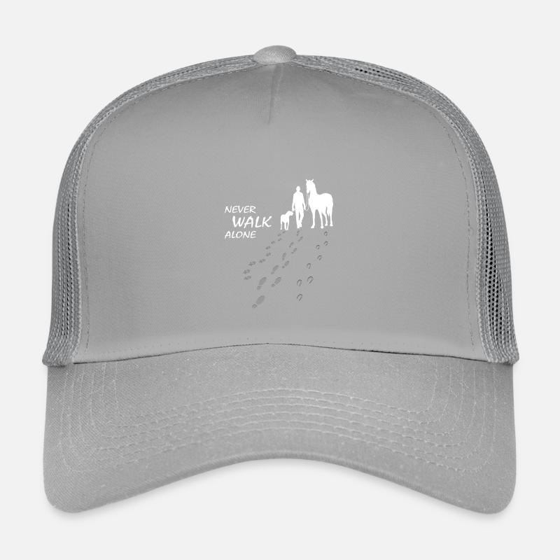 Never walk alone - Hund Pferd Reiter, Backprint Kinder Trucker-Cap
