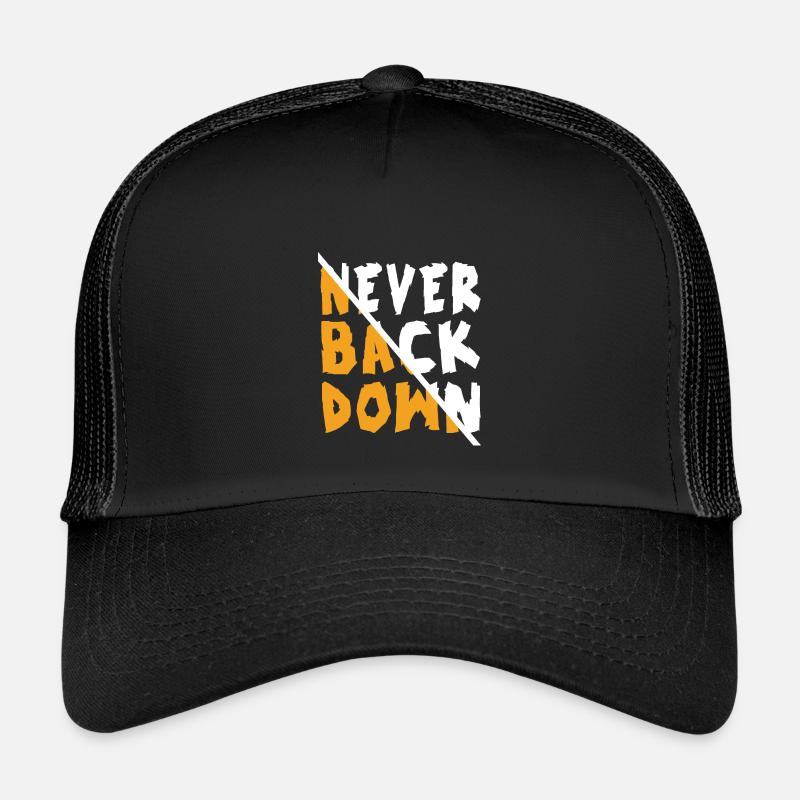 Ne reculez jamais dans la conception - Casquette trucker enfant - noir/noir
