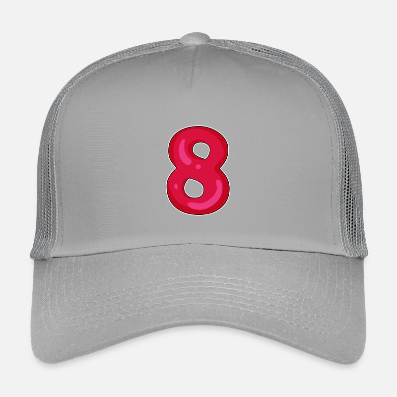 Zahl 8 Nummer Acht Kinder Trucker-Cap