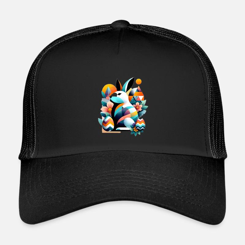 Modern Easter Graphics - Kinder Trucker-Cap - Schwarz/Schwarz