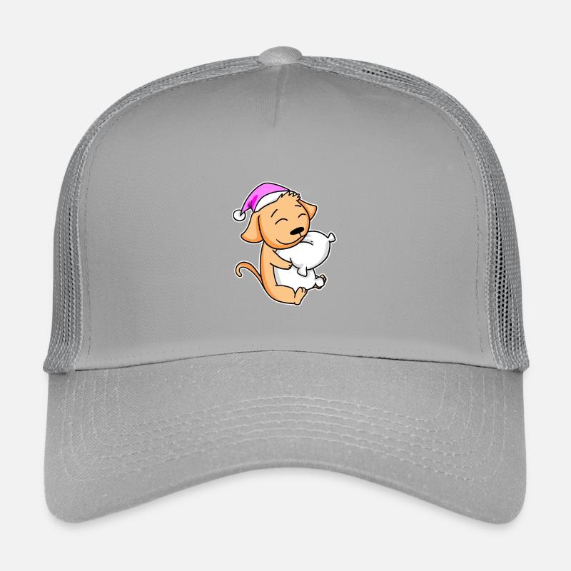 Hund Müde Ausschlafen Schlafen Mädchen Kinder Trucker-Cap