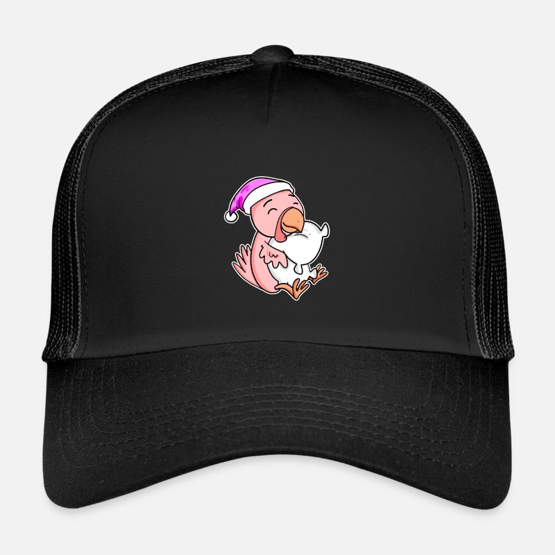 Huhn Müde Ausschlafen Schlafen Mädchen - Kinder Trucker-Cap - Schwarz/Schwarz
