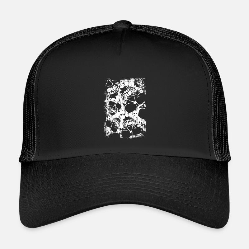Fierce Skull - Kinder Trucker-Cap - Schwarz/Schwarz