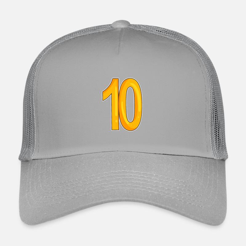 10 - dix - jaune Casquette trucker enfant