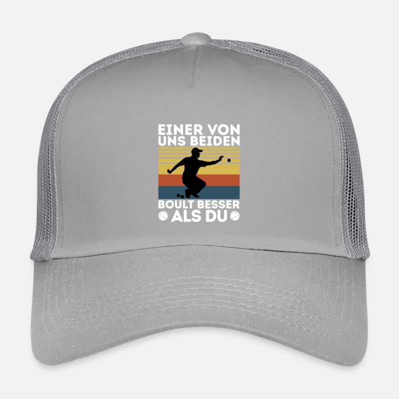 Einer von uns beiden boult - Bouler Petanque Kinder Trucker-Cap
