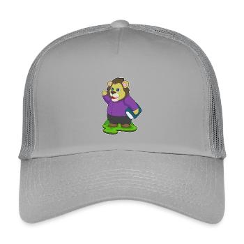 Lion Book - Kids’ Trucker Cap - light grey - Front