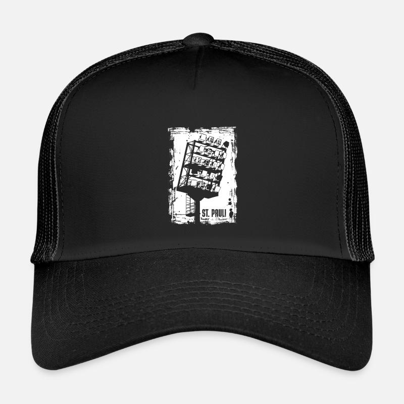 St Pauli Millerntor Stadionlichter - Kinder Trucker-Cap - Schwarz/Schwarz