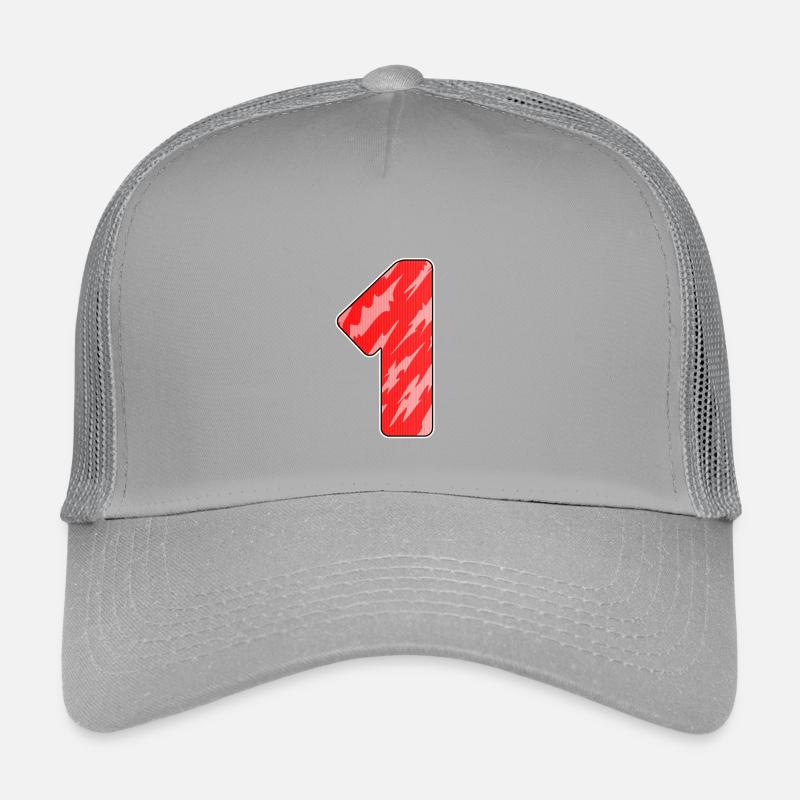 Zahl 1 Rot Muster - Erster Kinder Trucker-Cap