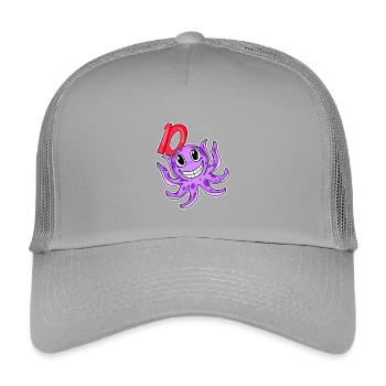 10. Geburtstag Motiv Kraken - zehn Jahre alt - Kinder Trucker-Cap - Hellgrau - Vorne