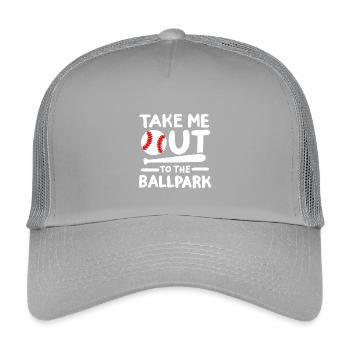 Baseball Baseballspieler - Kinder Trucker-Cap - Hellgrau - Vorne