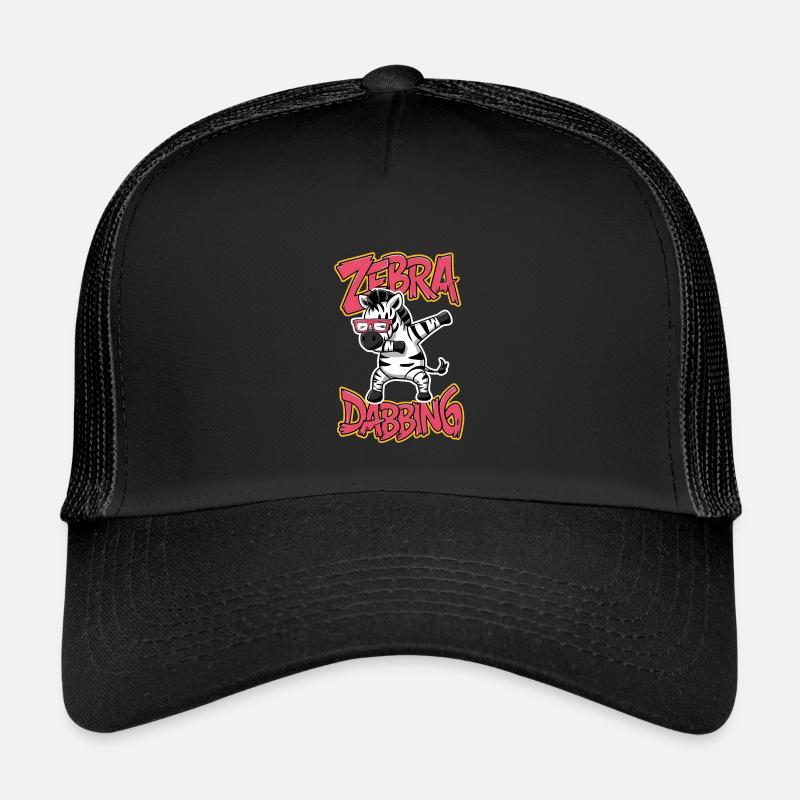 Friendly Zebra Dabbing with Glasses Kids’ Trucker Cap
