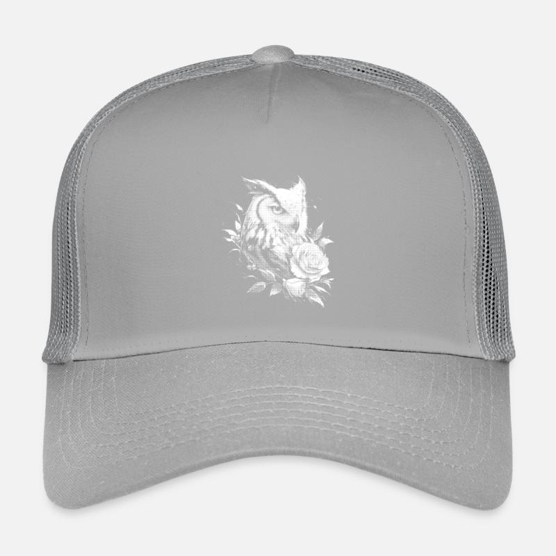 Blumen Rose Eule Ästhetik Nachteule Vogel Geschenk Kinder Trucker-Cap