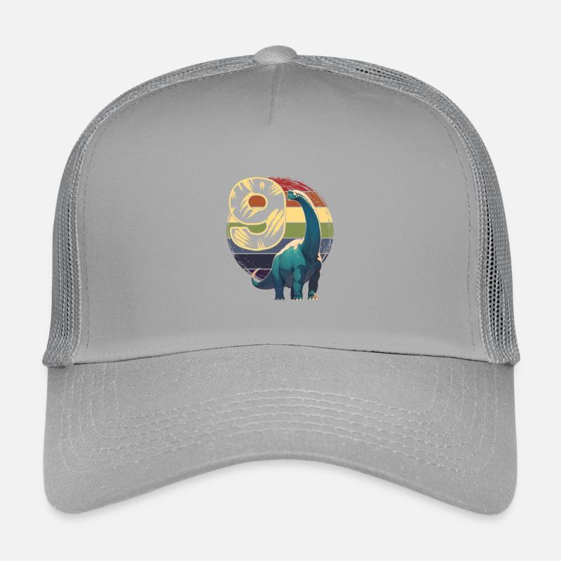 Brachiosaurus 9 Jahre 9. Geburtstag Geschenk Kinder Trucker-Cap