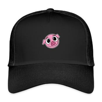 Pig Head - Kids’ Trucker Cap - black/black - Front