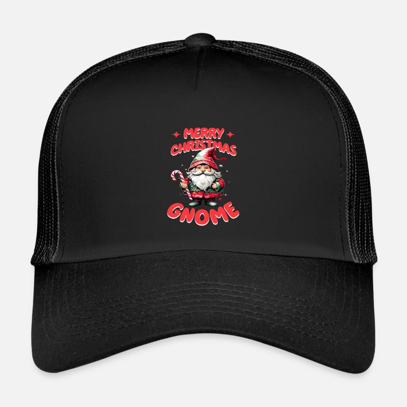 Merry Christmas Gnome - Kinder Trucker-Cap - Schwarz/Schwarz