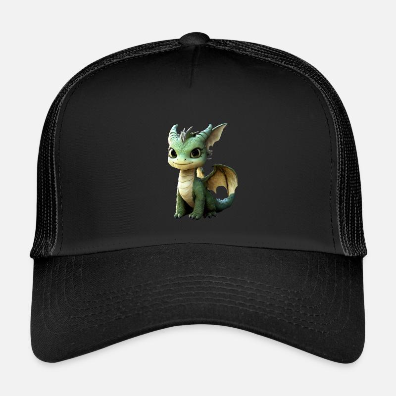 Dragon Petit Vert Bébé Dragon Mignon Dragon Casquette trucker enfant