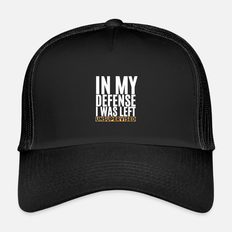 I Was Left Unsupervised - Kids’ Trucker Cap - black/black