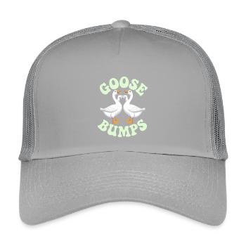 Duo d’oie Emblème du cœur - Casquette trucker enfant - gris clair - Devant