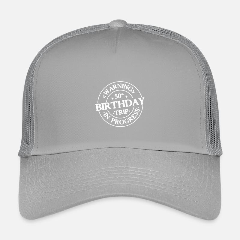 Warning 50th Birthday Trip In Progress Kids’ Trucker Cap