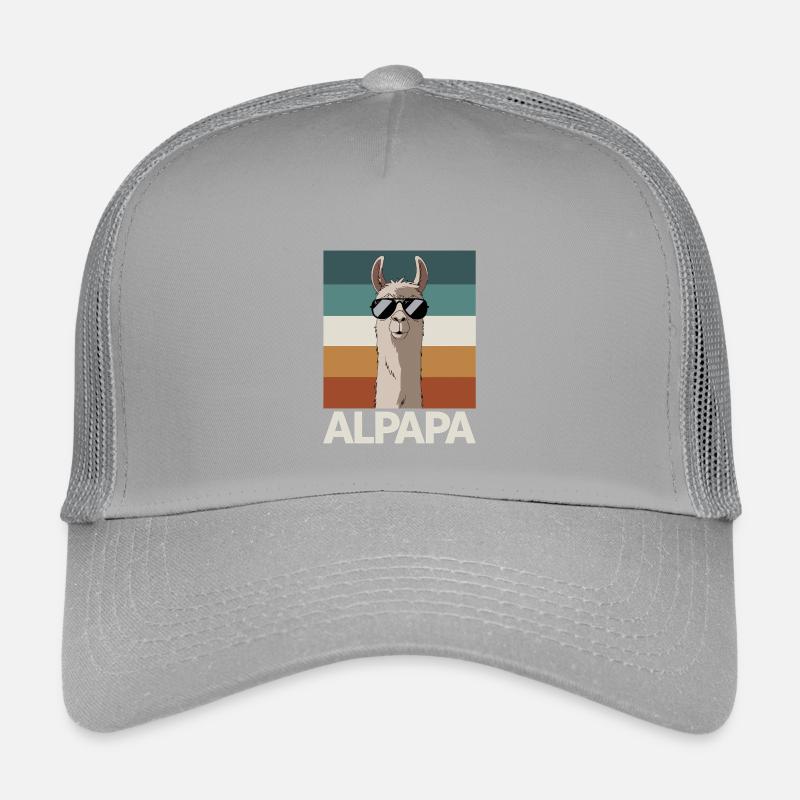 Dad Alpaca Dad Funny Llama Father's Day Gift Kids’ Trucker Cap
