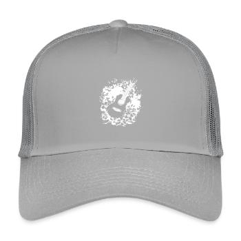 Lustige Ukulele - Kinder Trucker-Cap - Hellgrau - Vorne