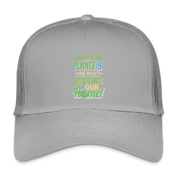 Jour de la Terre - Il n’y a pas de planète B ! - Casquette trucker enfant - gris clair - Devant