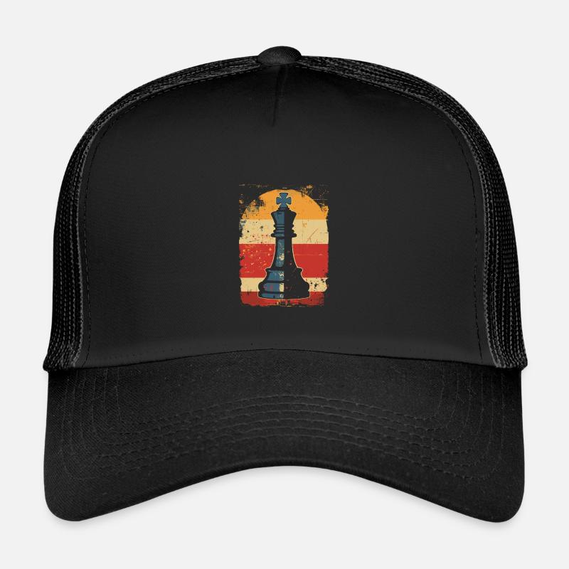 Schachfigur Steamwave - Kinder Trucker-Cap - Schwarz/Schwarz