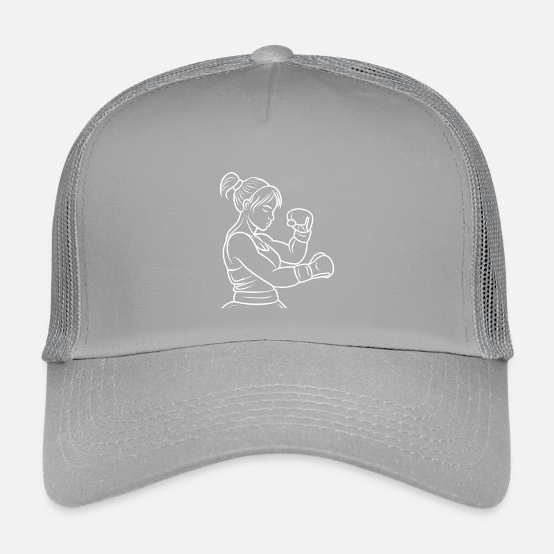 Kickbox Mädchen Skizze Kinder Trucker-Cap