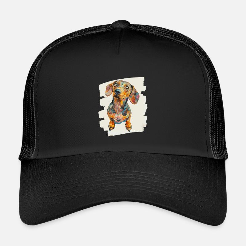 Dackel - Kinder Trucker-Cap - Schwarz/Schwarz