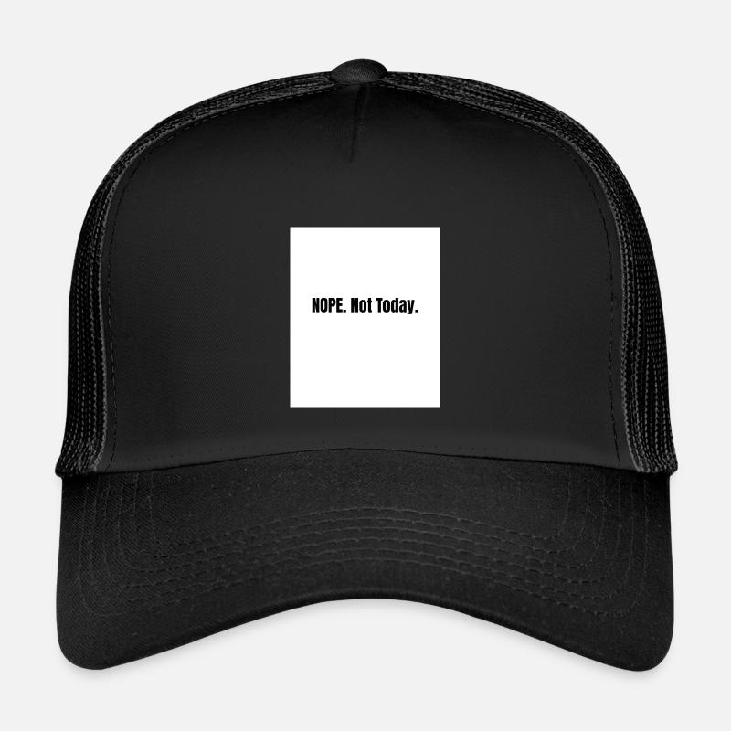 Nein. Nicht heute – Lazy Mood Statement - Kinder Trucker-Cap - Schwarz/Schwarz