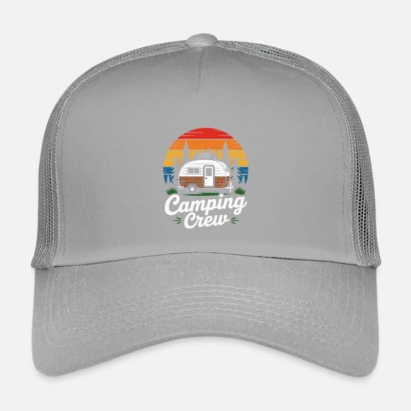 Retro Camping Crew Caravan Kids’ Trucker Cap